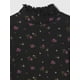 thumbnail image 2 of Polera de manga larga con cuello alto para bebé niña GAP, negra con flores, 12-18 meses, 2 of 2