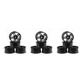 thumbnail image 4 of paramount 4 Pieces52mm Elastic *RC Car Tires Wheel Rims Hub Tyres High Traction Five Star/Black 3Set, 4 of 6