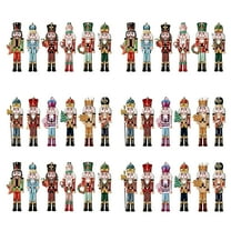 Eosunjian Nutcracker Soldier Pendant Wooden Nutcracker Hanging Ornament Painted Festive Decoration for Christmas Tree New Year Gifts Party Decor