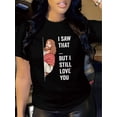 thumbnail image 1 of Camiseta para mujer, camiseta para mujer, camiseta básica, trajes simples de moda, camisetas de manga corta, camisetas de verano para deportes[Durable Wear] Women's "Jesus Still Love You" Graphic Bl, 1 of 7