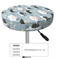thumbnail image 4 of Balery Swan Princess On Lake Fundas de asiento para taburete de bar redondo de tela de terciopelo ajustables que protegen de arañazos y manchas para sillas de 14 a 17 pulgadas.-14 inch, 4 of 7