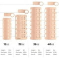 thumbnail image 3 of purifyou Premium 40/32 / 22/12 oz Glass Water Bottles with Volume & Times to Drink, Silicone Sleeve & Stainless Steel Lid Insert, Reusable Bottle for Fridge Water, Milk, Juice, 3 of 6