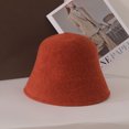 thumbnail image 1 of Gorro de pescador de mezcla de lana con forro polar de invierno, gorro de pescador cálido de otoño e invierno, gorro de ala grande para mujer, gorro de punto plegable, 1 of 6