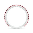 thumbnail image 2 of ANGARA Natural Prong Set Round Ruby Eternity Wedding Ring in 14K White Gold for Women (Size-1.6mm) | July Birthstone Jewelry for Her | Natural Ruby Rings, 2 of 9
