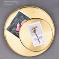 thumbnail image 4 of Round Gold Tray, Gold Serving Tray, Luxury Decorative Tray, Coffee Table Tray, Gold Decor, Jewelry Tray, Ottoman Tray, Gold Perfume Tray, Round Tray, Vanity Tray, Bar Tray, 4 of 9
