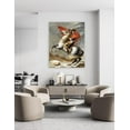thumbnail image 3 of HFDF - Napoleon Crossg The Alps by Jacques Louis David Art Reproduction. Giclee Prts Acid Free Cotton Canvas Wall Art for Home Decor 20x24inch Framed, 3 of 6