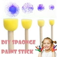 thumbnail image 1 of Tools Stick Children Sponge Paint Children Brushes Diy 4pcs Drawing Painting Education, 1 of 6
