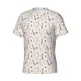 thumbnail image 3 of Rocae Purple Flower Rabbit for Men's Moisture-Wicking Crew Tee - T-Shirt for Sports, Outdoor Activities, and Casual WearLarge, 3 of 9