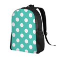 thumbnail image 2 of Fuzoiu Teal Turquoise And White Polka Dot Print Laptop Backpack,Work Business Backpacks, Large Capacity Nurse Bag College Bookbag for School, Waterproof Casual Daypack for Travel, 2 of 8