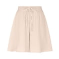 thumbnail image 4 of 2 In 1 Running Shorts For Women Flowy Athletic Shorts High Waist Gym Yoga Workout Casual Summer Quick Dry Short Beige L, 4 of 7