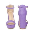thumbnail image 2 of Perphy Platform Ankle Strap Open Toe Block Heel Sandals for Women Purple 10, 2 of 5