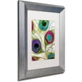 thumbnail image 2 of Trademark Fine Art "Peacock Feathers I" Canvas Art by Color Bakery White Matte, Silver Frame, 2 of 4