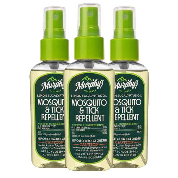 Murphy’s Naturals Mosquito & Tick Repellent Spray with Oil of Lemon Eucalyptus, 2oz Pump, 3 Pack