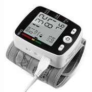 BDUN Blood Pressure Monitor, Wrist Blood Pressure Cuff Monitor with USB Charging, Automatic Digital BP Machine,Voice Broadcast, Large Display Screen