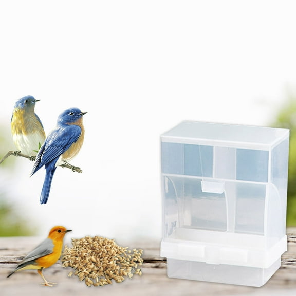sruoe Bird Feeders, Window Feeders for Birds, Wild Bird Window Feeders Outdoor, Suction Hopper Feeder for Birds, Indoor, Household Viewing, Plastic