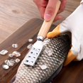 thumbnail image 4 of Danhjin Kitchen Scaler Scale Scraper Stainless Steel Wooden Handle Scale Scraper Scale Removal Kitchen Gadget Kitchen Gadgets, 4 of 6