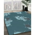 thumbnail image 2 of Ahgly Company Indoor Rectangle Patterned Blue Jay Blue Area Rugs, 7' x 9', 2 of 6