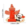 thumbnail image 3 of Panda Themed Fridge Magnets, Chinese Style Refrigerator Magnets with Cute Panda Patterns, Decorative Magnetic Clips for Kitchen Office Whiteboards, Great Wall Inspired Gift for Home Decor, 3 of 6