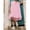 Pink, variant on Plus Size Bohemian Pink Ultra Loose Doll Dress, Casual Summer Ruffle Hem