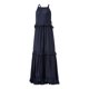 thumbnail image 5 of VISgogo Vestido sin mangas de verano para mujer, color sólido, cuello cuadrado, sin mangas, informal, de una pieza con dobladillo con volantes para damas, S / M / L VISgogo moda, 5 of 9