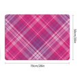 thumbnail image 3 of Pink And Violet Plaid Placemats 70x50cm Non-Slip Desk Mat Table Protector Durable Diatomaceous Rounded Corners, Washable Table Pad for Home Office Made in USA, 3 of 7