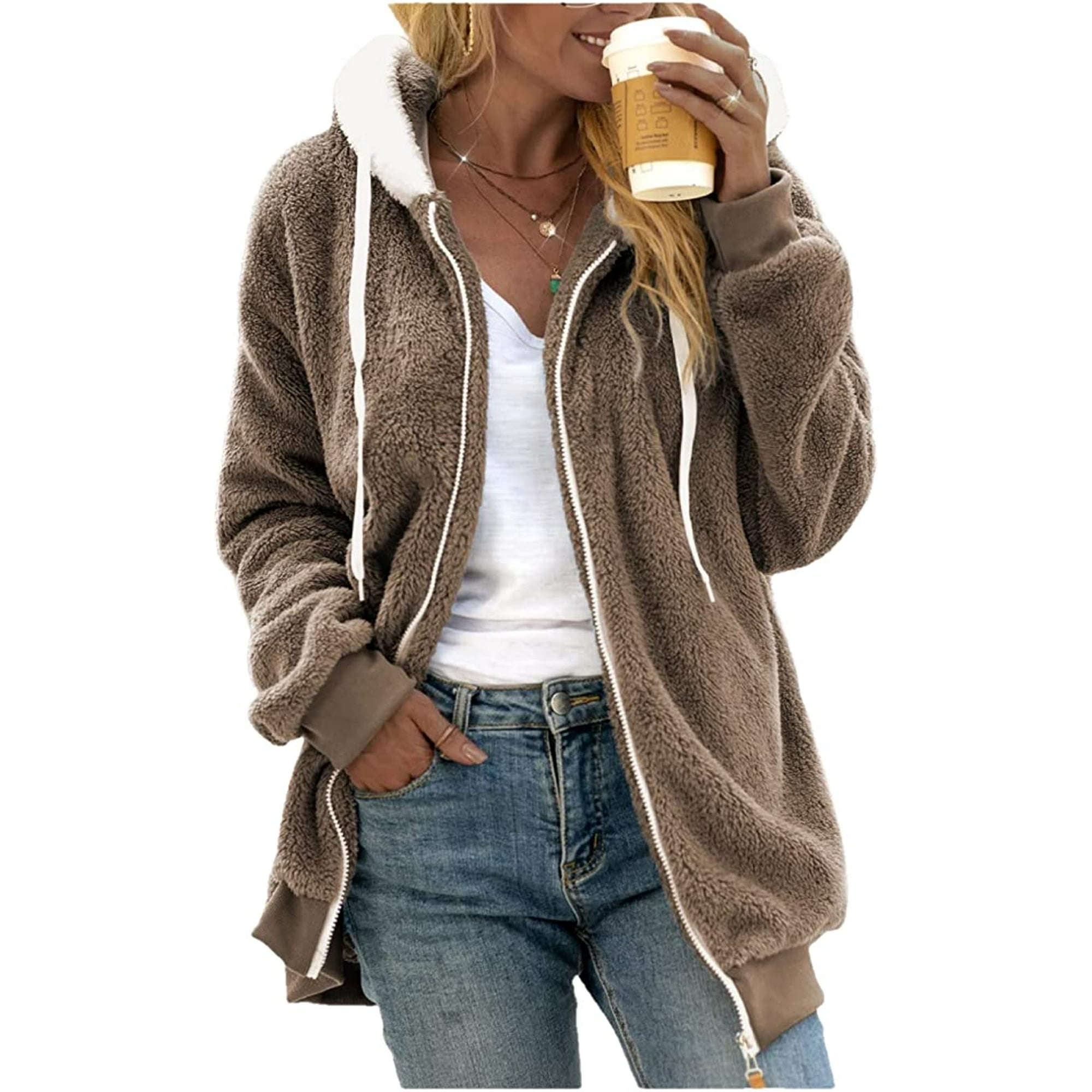 Fluffy fleece hoodie hot sale