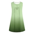 thumbnail image 4 of Robe Sans Manches pour Femmes, Imprimé Dégradé Col Rond Boutons devant, Robe Décontractée en Polyester Doux pour Printemps et Été Usage Quotidien, 4 of 7