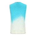 thumbnail image 4 of cocolona Mens Loose Tank Tops Summer Sleeveless Crew Neck Gym Workout Muscle T-shirts Vacation Beach Gradient Print Tees, 4 of 5