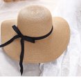 thumbnail image 3 of Clearance! Fdelink New Women Ladies Floppy Beach Sun Foldable Cap Summer Wide Brim Straw Hat, Hat Cap (Khaki), 3 of 3