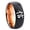 Black And Rose Gold, variant on Kanji Faith Concave Black Tungsten Men Ring 10MM