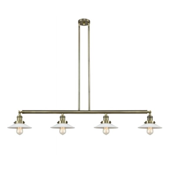 Innovations Lighting 214 Halophane Halophane 4 Light 53" Wide Linear Chandelier - Antique