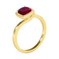 thumbnail image 4 of Mauli Jewels Rings for Women 2.35 Carat Diamond And Cushion Cut Created Ruby Ring prong 10K Solid Rose, White & Yellow Gold, 4 of 7