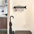thumbnail image 5 of Hyknon Key Holder Wall Mount, Adhesive Key Rack with 4/6 Hooks Hanger for Car Key Ring, Home/Flower/Fishbone Metal Key Chain Organizer, Key Holder for Entryway Bathroom Kitchen Office, Black, 5 of 7