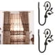 thumbnail image 1 of Topes perfecl 2 piezas pestillo Accesorios para colgar Cortinas negro Forma de U, 1 of 8