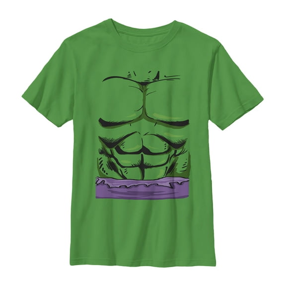 Boy's Marvel Halloween Hulk Classic Costume Graphic Tee Kelly Green X Small