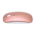 thumbnail image 3 of Ratón inalámbrico de 2,4G, ultrafino, recargable, silencioso, 1600DPI, retroiluminación en color, ratón de juego con receptor de 2,4G para ordenador portátil, oro rosa, 3 of 8
