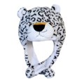 thumbnail image 1 of Ear Protection Cartoon Plush Moving Hat Animal Neck Warmer Movable Ears Airbag Cap Animal Earflap Hat Cosplay Party White Leopard, 1 of 6