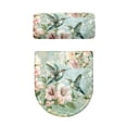 thumbnail image 2 of HELLHERO Hummingbird Flowers Elastic Fabric Toilet Lid Dust Cover Set for Modern Bathrooms, Adjustable Washable Easy to Install, Easy to Clean, 17x21 Inches, 2 of 8