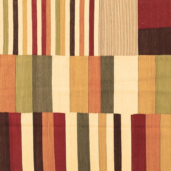 Ahgly Company Indoor Square Southwestern Brown Country Area Rugs, 7' Square