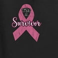 thumbnail image 5 of Wild Bobby Pink I'm A Breast Cancer Survivor Breast Cancer Awareness Front and Back Unisex Crewneck Sweatshirt, Black, Small, 5 of 5