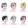 thumbnail image 1 of Meidiya Women Turban Cap Floral Print Turbans Headscarf Beanie Twisted Braid Wrap Hat Soft Pre Tied Knot Headwrap for Women, 1 of 8