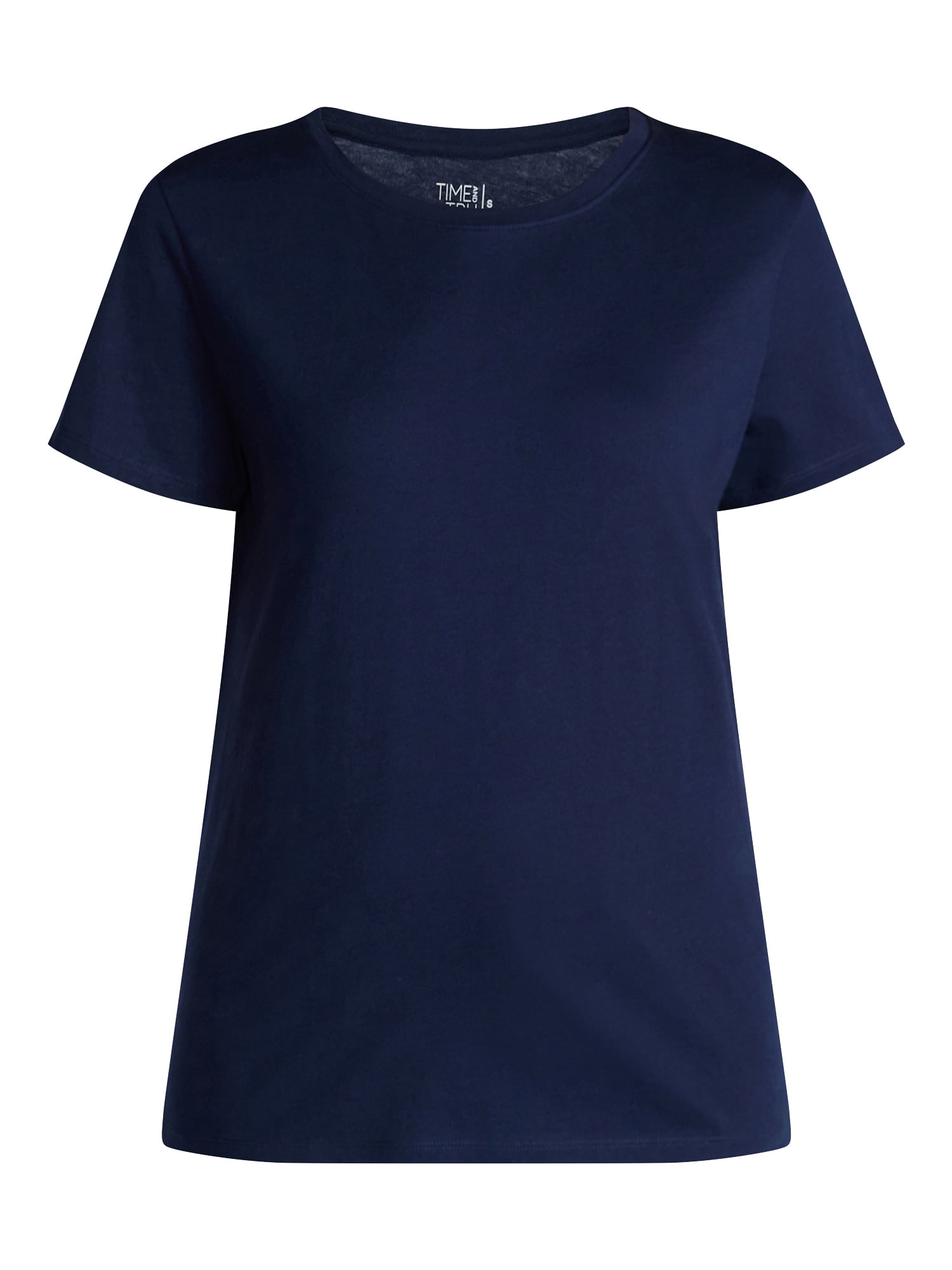 Time and Tru Women's Short Sleeve Crew Tee, Sizes 1X-4X