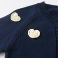 thumbnail image 4 of JIAYUE Boys Girls Tops Heart Pattern Knit Cardigan Round Neck Button Front For Children Modern Spring Wear, 4 of 8