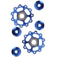 thumbnail image 2 of Ciclismo 2 uds 11T bicicleta aleación de aluminio cojinete Jockey rueda desviador trasero (azul) A Likrtyny Para estrenar, 2 of 7