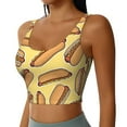 thumbnail image 2 of Kdxio Hot Dogs Print Workout Crop Tank Top for Women Racerback Yoga Tank Tops Athletic Sports Shirts Exercise Undershirts, 2 of 9