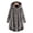Dark Gray, variant on Women's Coat Plus Size Women Plus Size Button Plush Tops Hooded Loose Cardigan Wool Coat Winter Jacket Dark Gray 12(L)