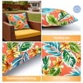 thumbnail image 4 of 18x18 Inch Outdoor Throw Pillows Set of 2, Waterproof & Fade-Resistant, Square Decorative Cushion For Patio Furniture, All Weather Outdoor Pillows (Coral Powder Flowers), 4 of 7