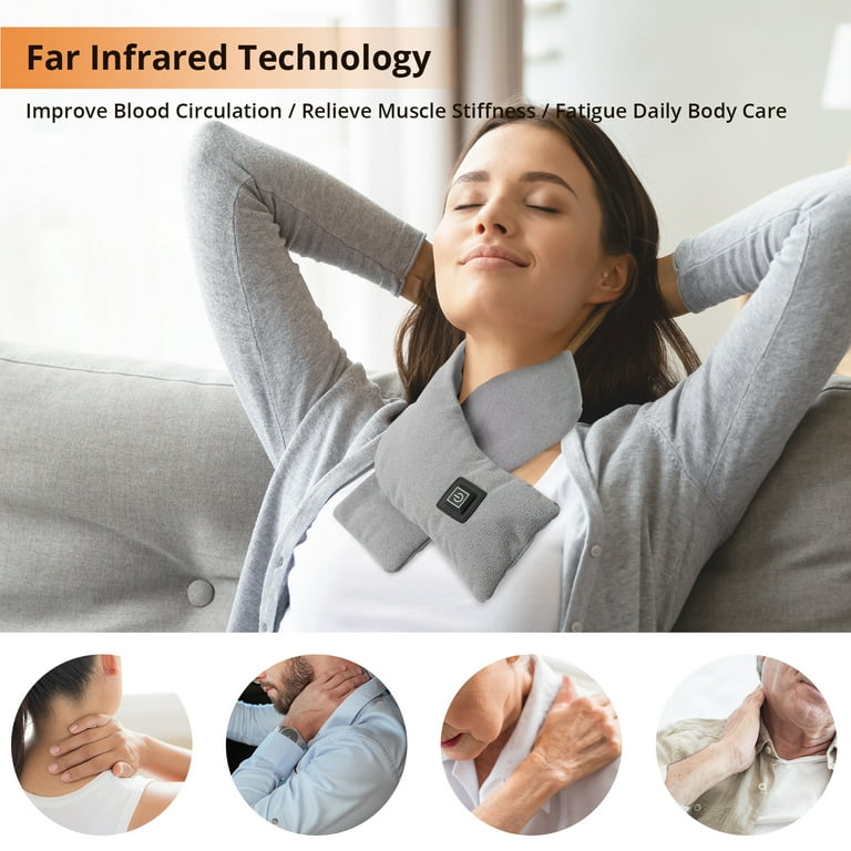 Electric Heating shoulder Pad USB Heated Neck Wrap For health care tool Neck  Massager Brace Cramps Pain Relief Relieve Fatigue - AliExpress