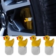 thumbnail image 6 of 4 Pack Cute Duck Glow in The Dark Tire Valve Caps Auto Tire Valve Stem Caps Decorative Tire Valve Caps for Cars Motorcycles and Bicycles (Silver yellow), 6 of 11