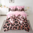 thumbnail image 2 of Feelyou Bowknot Ribbon Bedding Comforter Set 7pcs, Cheetah Print Animal Full Bedding Set, 2 of 8